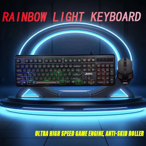 JEDEL GK105 IŞIKLI GAMİNG KLAVYE MOUSE SET